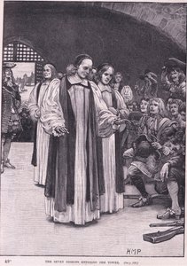 Los siete obispos entrando en la Torre AD 1688 de Henry Marriott Paget